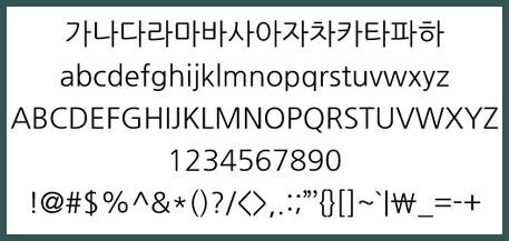 네이버 나눔고딕 다운로드, 나눔고딕체 이미지 파일