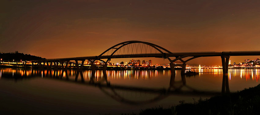 구리암사대교와 구리에서 바라본 한강과 서울 야경 Night Scene Guri_Amsa_Bridge_01