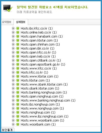 알약 실행이 안되요, 알약 실행이 안될때 악성코드 악성바이러스 파밍 가짜은행사이트 호스트파일 변조