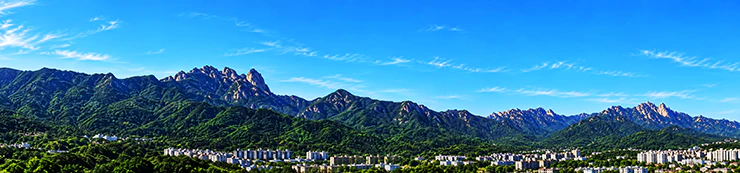 비 갠 뒤 맑은 날 수락산과 불암산 방면에서 바라본 북한산 능선 파노라마 전경