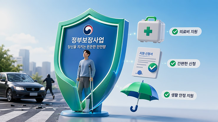 뺑소니 무보험차 사고 정부보장사업 보상 한도 및 신청 절차 안내 대표 이미지