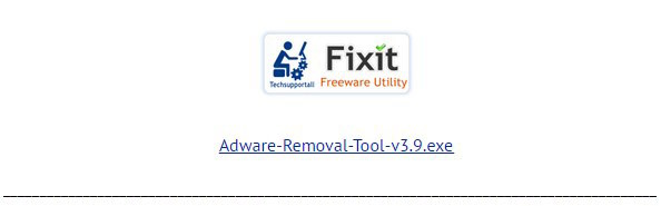 2014년 mystartsearch 제거에 사용했던 Adware Removal Tool 화면