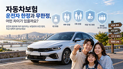 자동차보험 보장 내용과 보험료를 비교하는 모습 특성 이미지