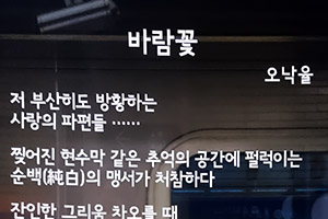 [서울 지하철 시 한편] 바람꽃 - 오낙율