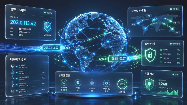 실시간 내 컴퓨터 공인 IP 주소 확인 사이트 및 네트워크 위치 조회 가이드 본문 이미지