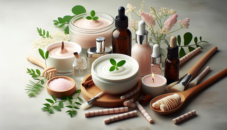감초 성분을 포함한 스킨케어 제품 이미지