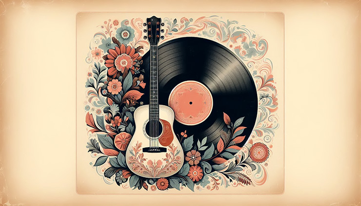 Countryside landscape representing country pop themes