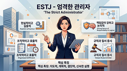 ESTJ 성격 특징 및 엄격한 관리자 특성 이미지