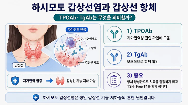 하시모토 갑상선염과 갑상선 항체 TPOAb 피검사 설명