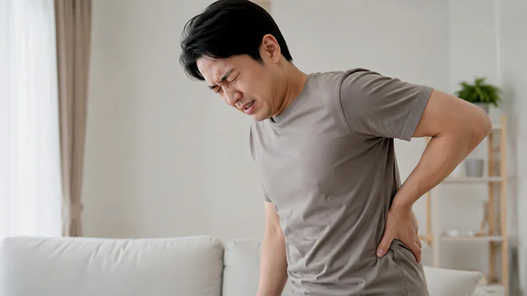 요로결석 초기증상으로 한쪽 옆구리 통증을 느끼는 성인